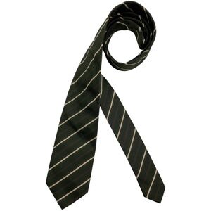 DIVA Green Striped Silk LUXURY Tie ITALY